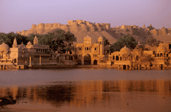 Jaisalmer Ghats in the morning Jaisalmer Ghats in the morning.