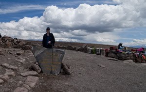 Karen, trying hard to breathe at 4,900 meters. (2011) Karen, trying hard to breathe at 4,900 meters. (2011)